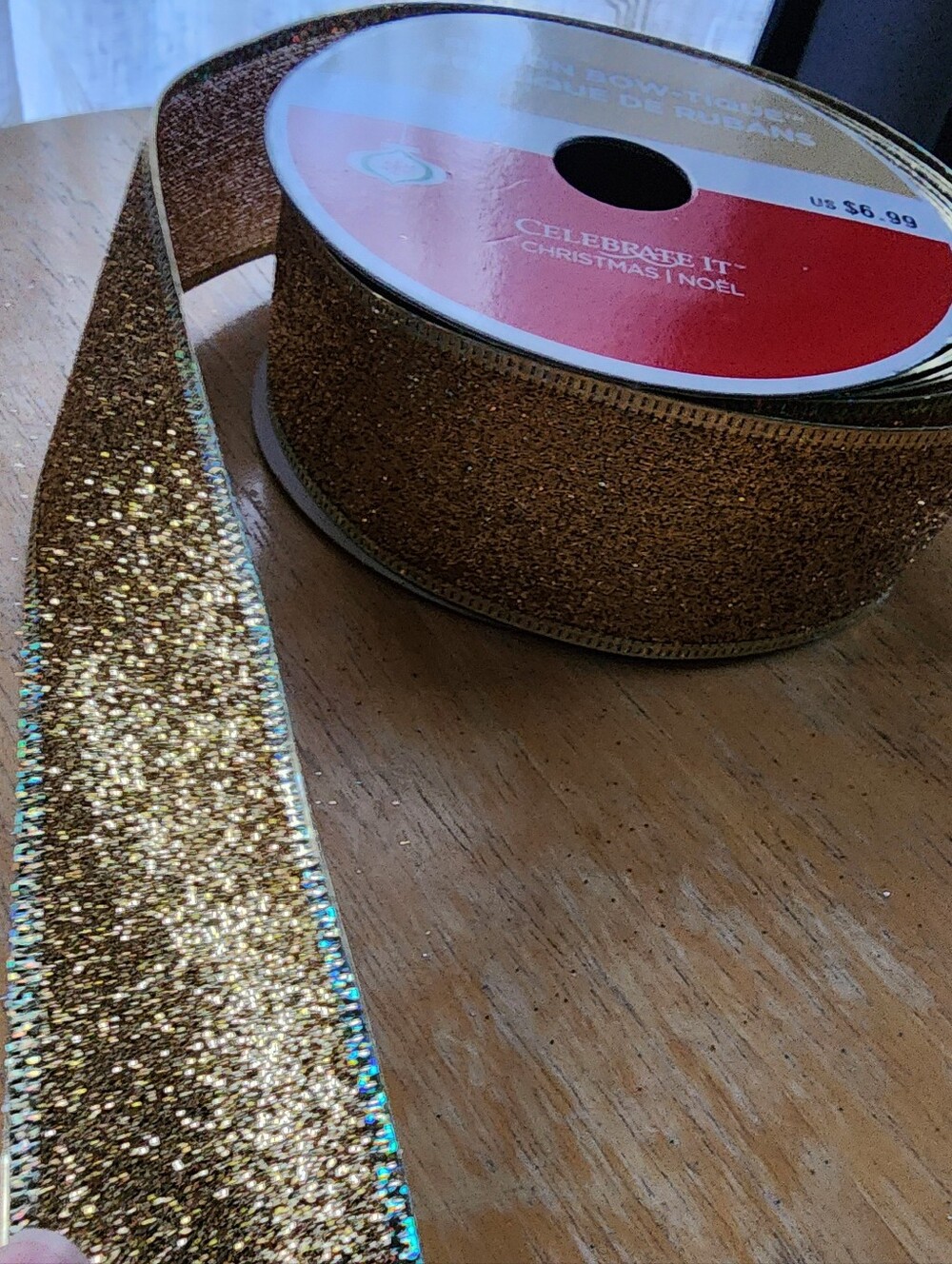 Gold Sparkly Ribbon - Picture 3 of 7
